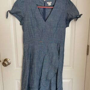 J. Crew Denim Blue Midi Dress